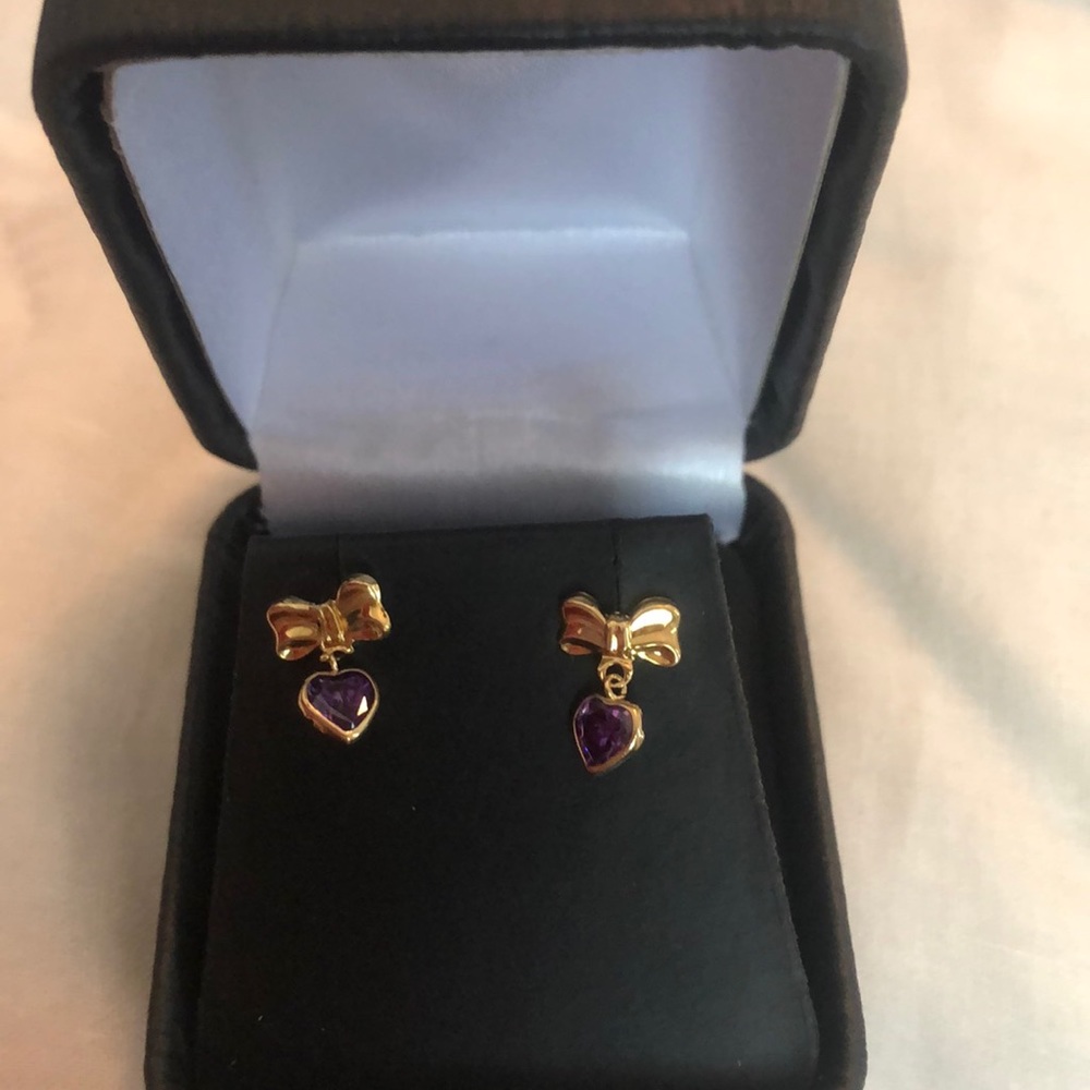 Amethyst and gold earrings